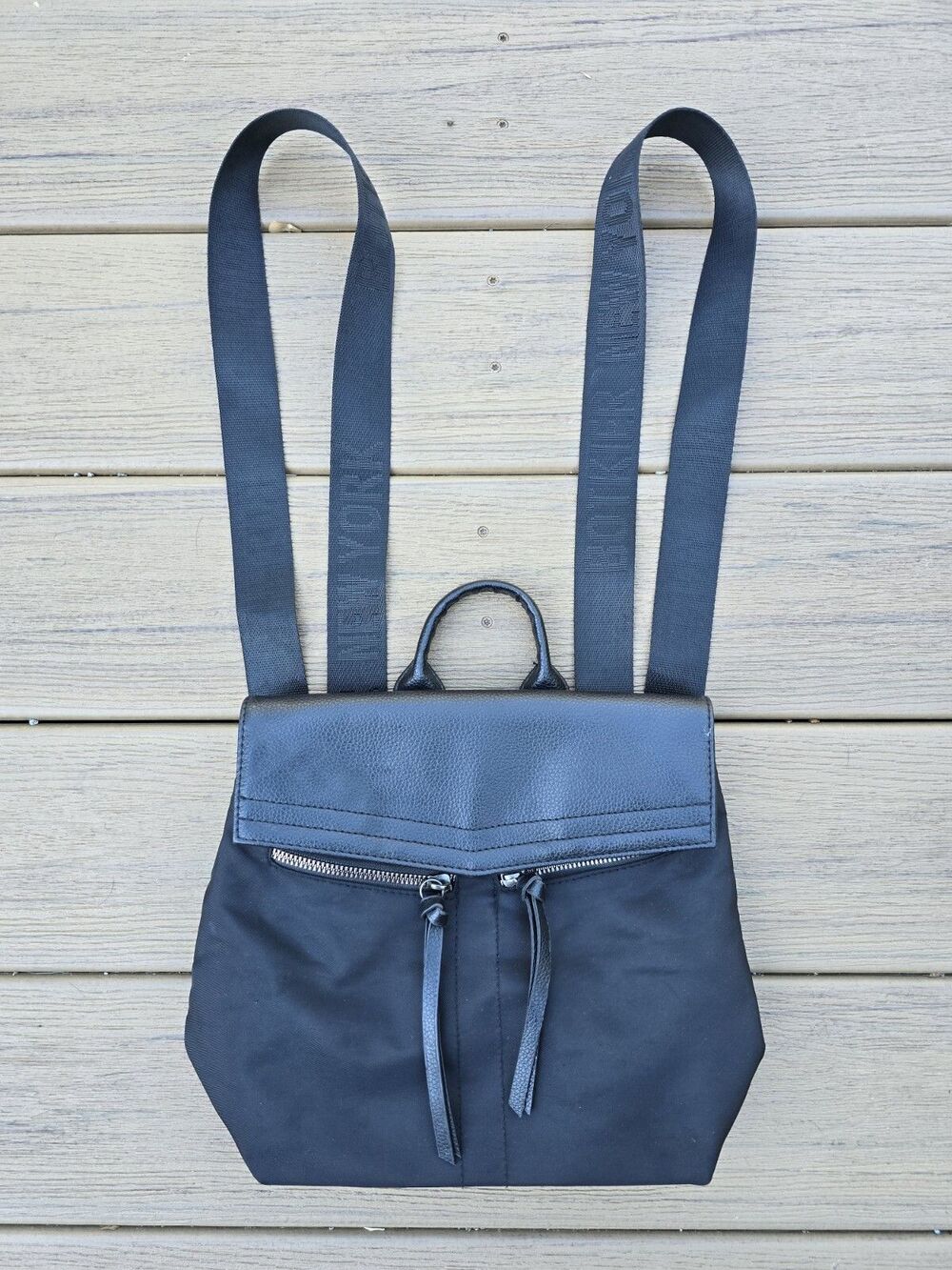 BOTKIER NEW YORK Trigger Black Bag Purse Shoulder Sling Backpack Handbag